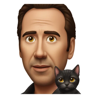 Nick Cage but a cat sticker