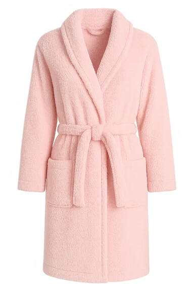 pink fluffy bathrobe sticker