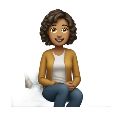 White brunette playing big brother sticker