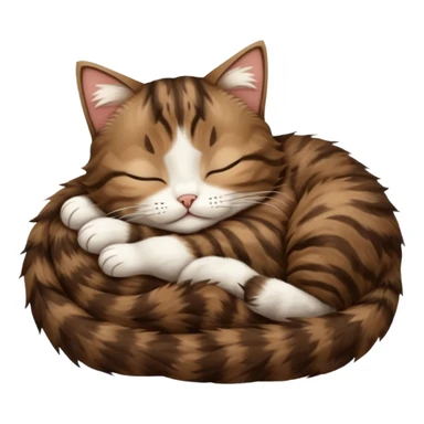 dark brown tabby and white cat sleeping in funny positions upside down sticker