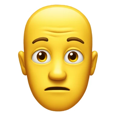 yellow face emoji looking suspicious  sticker