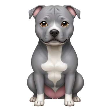 Full body grey staffy dog  sticker