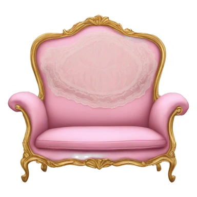 marie Antoinette lace pink sofa  sticker