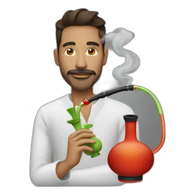 hookah and man sticker