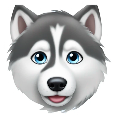 A cute husky with icy blue eyes sticker