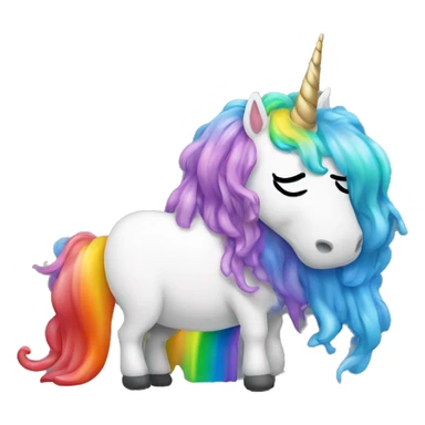 Unicorn vomiting rainbow sticker