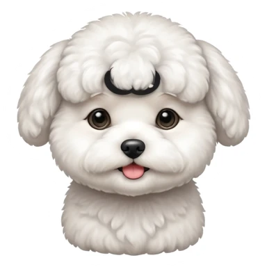 white baby Bichon Frise only face  sticker