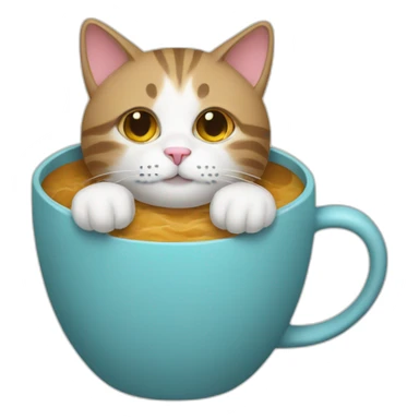 cat in a cup sticker