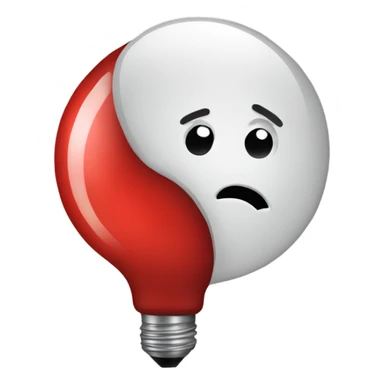 A red bulb bored sticker
