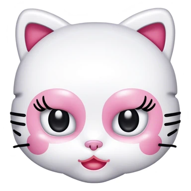hello kitty with mascara spoolie sticker