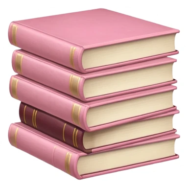 Light Pink books in a pile sticker