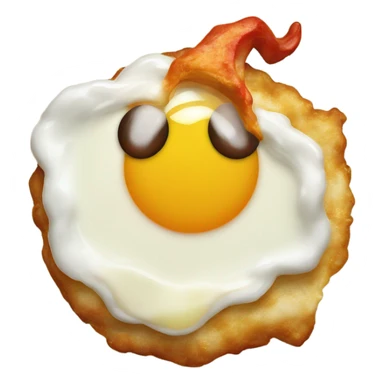 Fried egg devil sticker