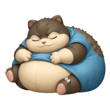 Sleeping snorlax pokemon sticker
