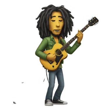 Bob marley with guitar sticker