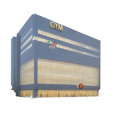 gym building with gym written on it sticker