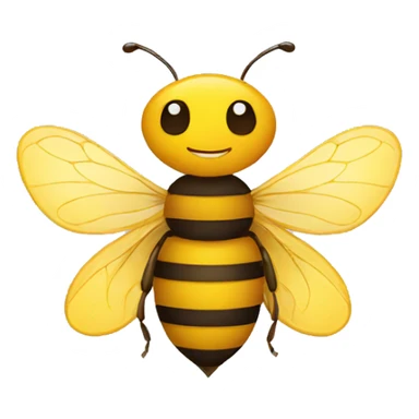 bee holding a heart sticker