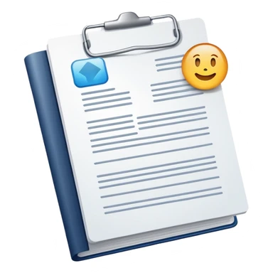 realistic documents with title page white color sticker