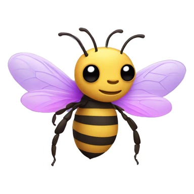 Bee wearing pink purple sweater  sticker