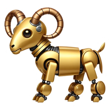 A robot Ram gold sticker