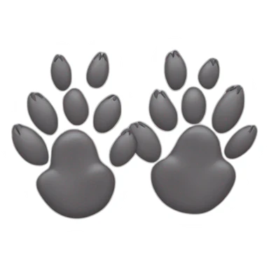 two wolf paws raised sticker