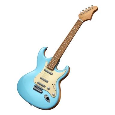 electro guitar light blue sticker