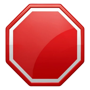 Red, octagon Stop sign sticker