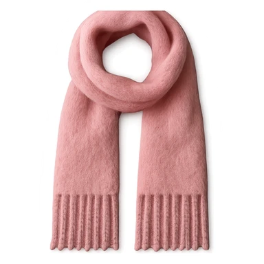 pink wool scarf, soft and fluffy sticker