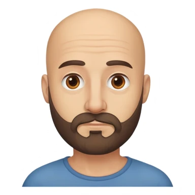 Stalker bald Italian scruffy beard sticker