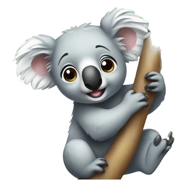 Koala eating an eucalyptus  sticker
