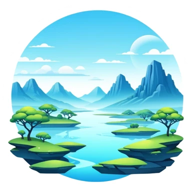Futuristic aesthetic full scenic SCENERY sticker