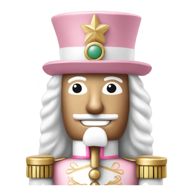 Light Pink and white themed nutcrackers  sticker