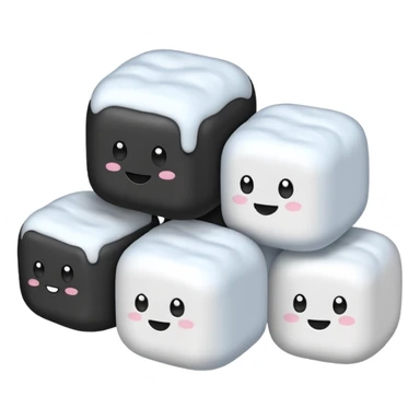 a few marshmallows, simple, clear without faces sticker