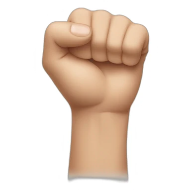 Face in profile view with a hand against it in the shape of a fist, with the thumb on the chin and the pinkie on the forehead  sticker