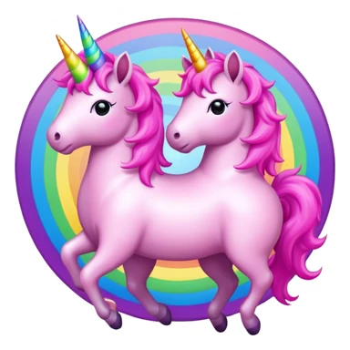 pink fluffy unicorns dancing on rainbows sticker