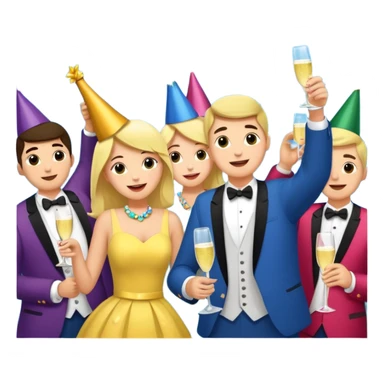 Maak een beeld voor een 50 jarig jubileum met veel kleur en confetti sticker