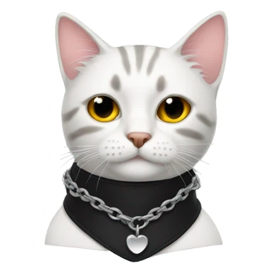 cat with emo collar sticker