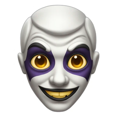ghoulish harlequin emoji sticker