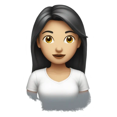 mysterious girl in white shirt sticker