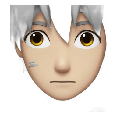 Naruto black hair black eye sad sticker