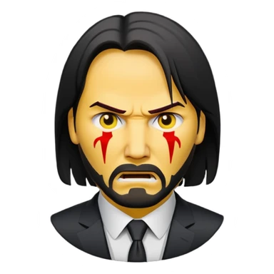 Angry John wick emoji 100x100 pixel sticker