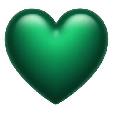 regular dark green heart  sticker