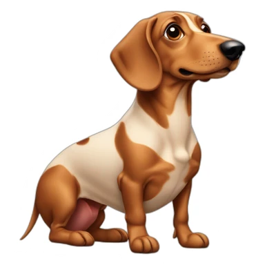 longhaird-weiner-dog sticker