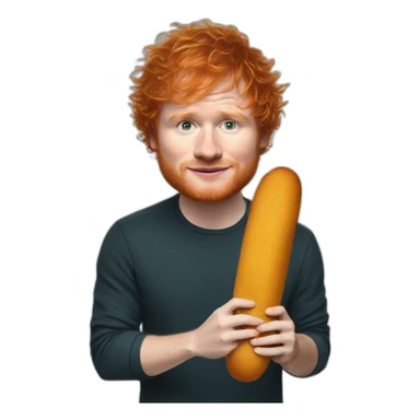 Ed Sheeran with corndog sticker