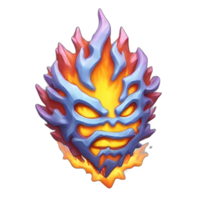 Corazón de fuego y hielo sticker