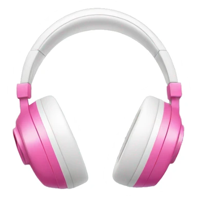 White headphones with pink bows on both sides sticker