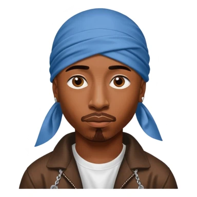 2Pac only face and durage sticker