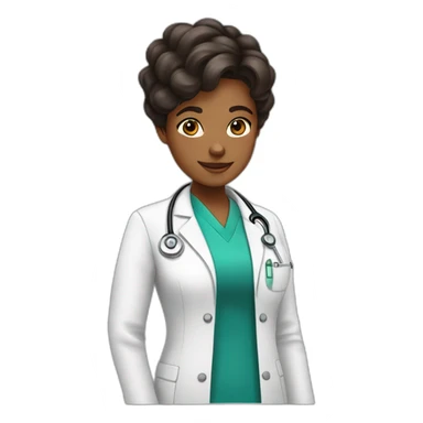 Infirmière 👩🏻‍⚕️ cheveux brun sticker