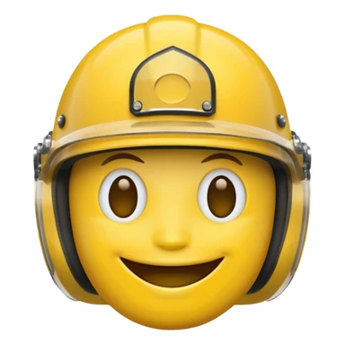 Yellow emoji face helmet sticker