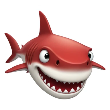 Red Shark scary sticker