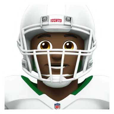 Football player #12 Green and White sticker